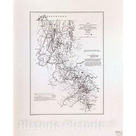 Historic 1961 Wall Map - Selected Civil War maps - Atlanta, Showing Operations Under Maj. Gen'rl W.T. Sherman, Sept. 1, 1864 - Civil War maps 20in x 24in