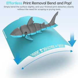 CryoGrip Pro Glacier for Bambu-Lab P1P/P1S/X1C/X1E/A1 3D Printers 257x257MM Panda BuildPlate Double Sided Fine Textured Spring Steel Sheet