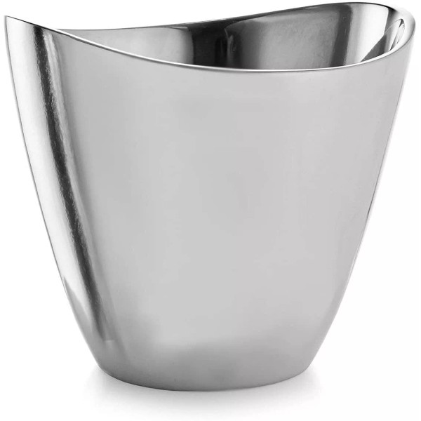Nambe Vie Collection Champagne Ice Bucket, Alloy Metal, 9"W x