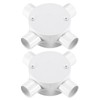 sourcing map 2Pcs PVC Conduit Box Junction Box 4 Way