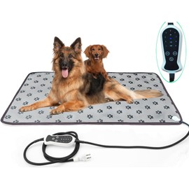 DEOMAN Pet Heating Pad Keep Dogs Cats Warming Extra Large Smart Timer Precise Temperature Control Waterproof Durable Material Easy Cleaning
