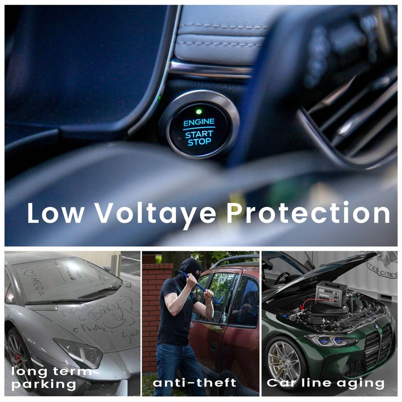Smart Battery Kill Switch for Car with Led Voltage Display,Remote