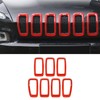 Front Grill Inserts Grille Cover Frame Trims for 2014-2018 Jeep