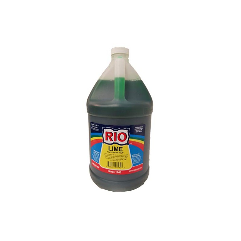 Premium Lime Flavored Snow Cone Syrup, 1 Gallon Ready to
