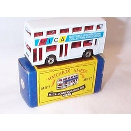 Corgi Matchbox series M.I.C.A commemorative white 1987 bus diecast model, MB17-23-021