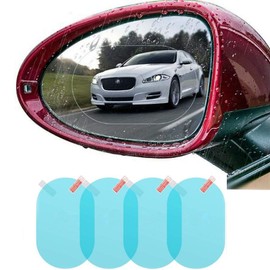 4 PCS Car Rear View Mirror Waterproof Film Side Rearview Rainproof Coating Membrane HD Nano Protective Clear Safe Driving Sticker