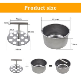 Stainless Steel Meatball Shaper, 12 Holes, Manual Chopping Ball Shaper, Portable Meatball Maker, Simple Non-Stick Meatball Machine for Meatballs, Shrimp Balls, Household and Outdoor Use