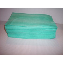 50 REUSABLE WIPES CLEANING CLOTHS XL GREEN 23" X 13"  FREE S/H