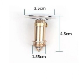 Washbasin automatic form-up daily water stopper brass material popup 2ea