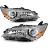 LBRST Headlight Assembly for Toyota Camry 2015-2017 Clear Lens Chrome