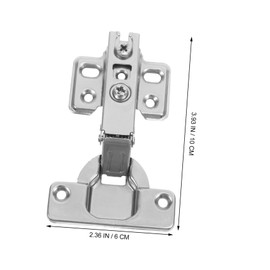 GLEAVI 2pcs Stainless Steel Door Hinges for Kitchen Cabinets Concealed Cabinet Hinges Seamless and