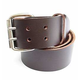 Dangerous Threads Mens Heavy Duty Dark Chocolate Brown Leather Belt 2" Wide (36)