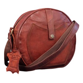Madosh, Semi-Circle Shape Crossbody Purse Soft Leather Round Crossover Bag Women Shoulder Slingbag