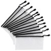 12 Pieces Plastic Wallet Zip Document Folder/PVC Waterproof Document Folder