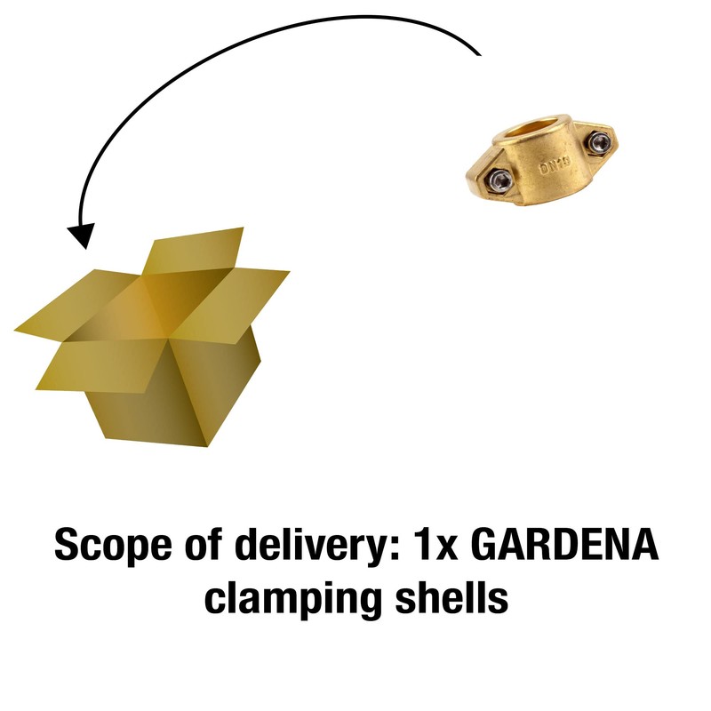 Gardena Brass Hose Clamp for Attaching Suction or High Pressure