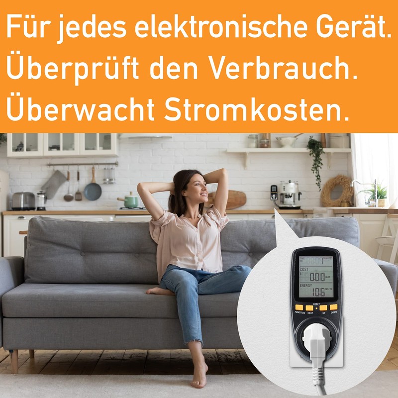 AX Current Meter with Display - Electricity Meter for Socket