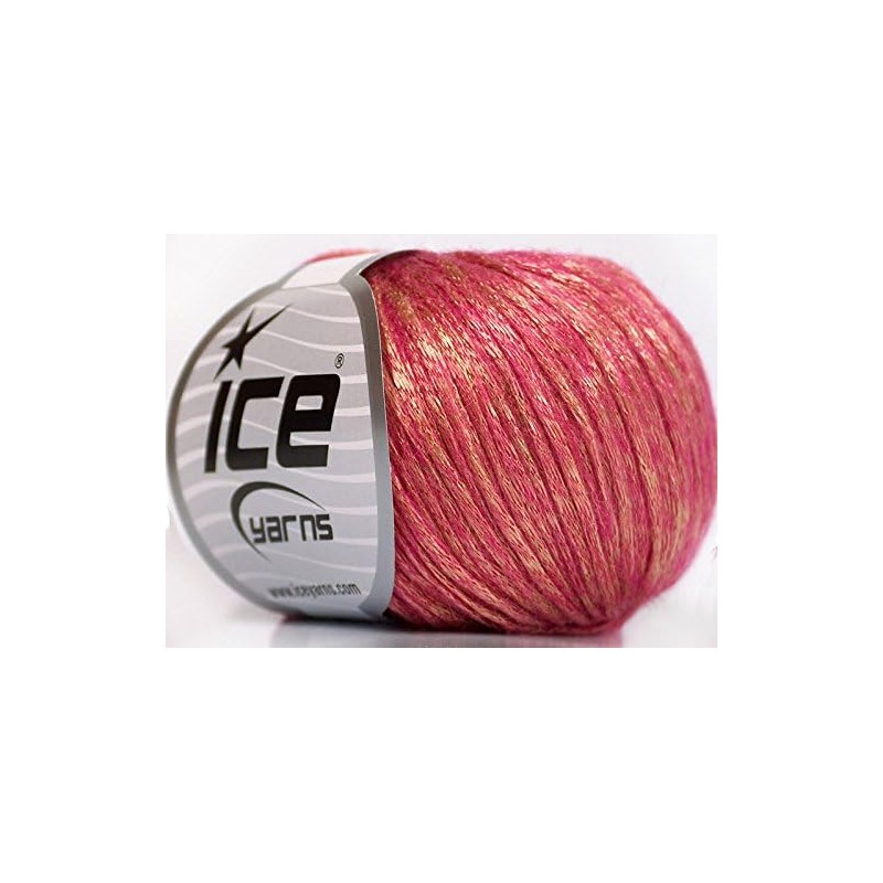 Rock Star, Gold, Pink, Metallic Shine, Soft Nylon Merino Wool
