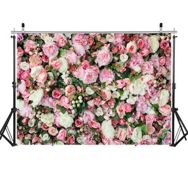 WOLADA Spring Photography Backdrop Flower Wall Backdrop Mother's Day Background 7x5FT 11991