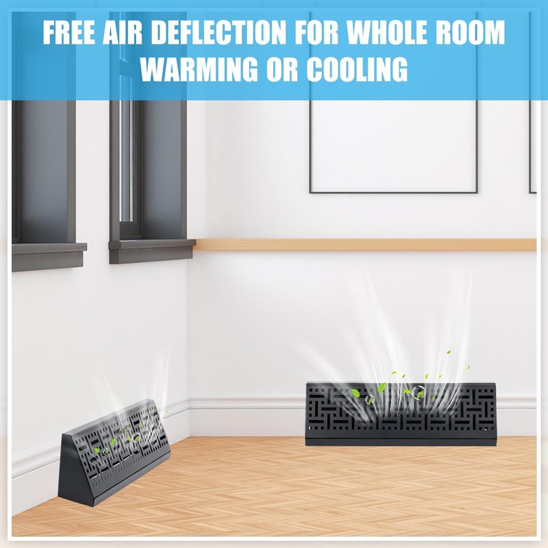 Landhoow 4 Pcs 15 Inch Baseboard Diffuser Register (Duct Opening