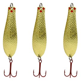 Doctor Spoons Fishing Lures Series - Made in USA - Saltwater & Freshwater - Eagle Claw Hook - Walleye, Bass, Northern, Pike, Salmon, Trout, Striper - Casting, Jigging, Trolling, 3 Pack