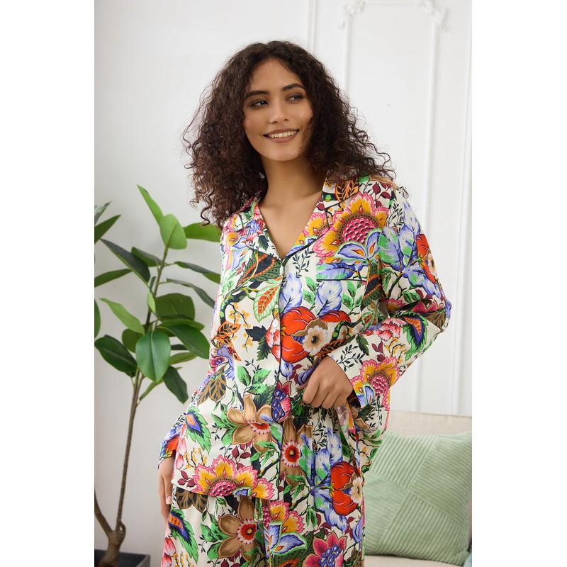 YiNi LuLu Womens Pajamas Set 2 Piece Long Sleeve Sleepwear