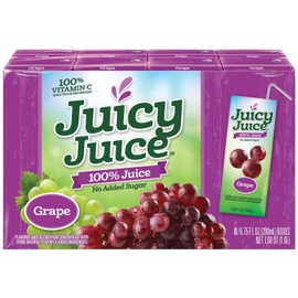 Juicy Juice Grape Juice Single Serve Slim Box, 54 Fluid Ounce -- 4 per case.
