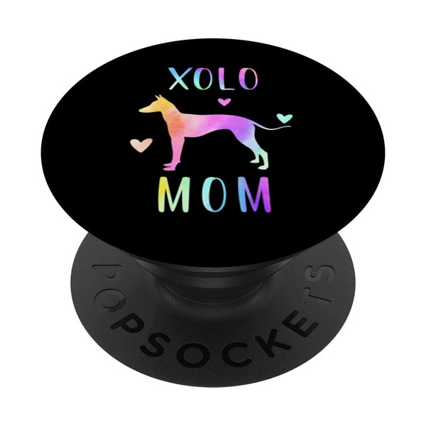 Xolo Mom Xoloitzcuintle Dog Mom Regenbogen Aquarell PopSockets mit austauschbarem