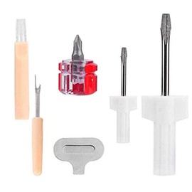 1 Set Sewing Machine Repair Kit Sewing Machine Tool Set Include Screwdriver Thread Removal Slot Screwdriver and Cleaning Brush Suitable for Sewing Machine Cleaning and Repairing