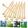 BESPORTBLE 50pcs Bamboo Golf Tees Golf Holders Performance Lightweight and