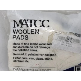 MATCC 6-Inch Lambs Wool Polishing Buffer Pads, Set of 4 with Drill Adapter