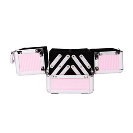 YORKING Makeup Box Vanity Case Beauty Storage Jewelry Organiser Nail Box Cosmetic Case Light Weight (Pink)