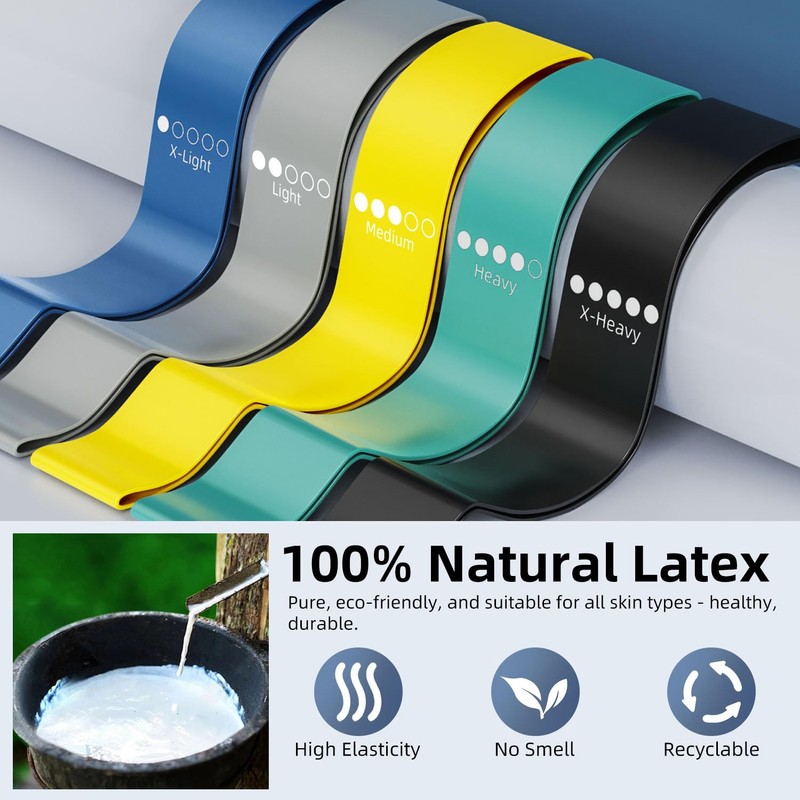 Resistance Loop Exercise Bands for Home Fitness, Yoga Pilates, Stretching,