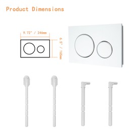 White Dual-Flush Actuator Plate for Concealed Cisterns Compatible with Sigma20 115.882.KJ.1