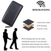 VISOUL Leather Long Zipper Cash Wallets for Men with RFID