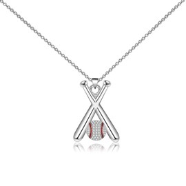 BNQL Baseball Necklace Baseball Gifts for Baseball Lovers Baseball Coach Gift Baseball Jewelry Necklace Baseball Bat Necklace Gifts
