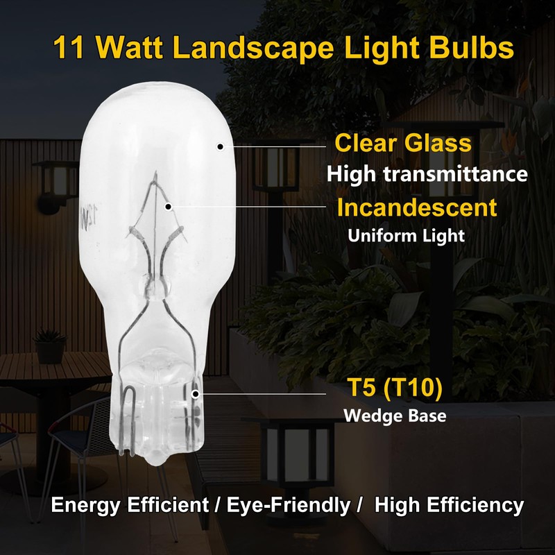 12-Pack 12 Volt 11 Watt Low Voltage T5 Landscape Light