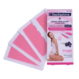 BeautyChic 8 Strisce Depilatorie Corpo e Bikini per Pelli Normali 17 x 7,5 cm