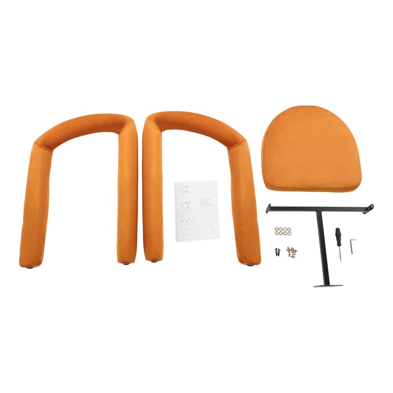 Comfy Modern Makeup Vanity Chair with Upholstered Seat & Backrest