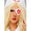 Womens Nurse Style Red and White Eyepatch