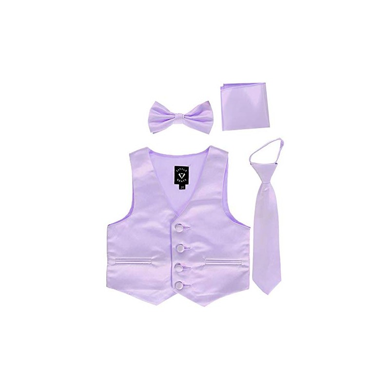 iGirlDress - Conjunto de chaleco de satén formal de 4