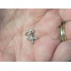 St Brigid Cross Charm TINY Irish Patron Saint Silver Tone