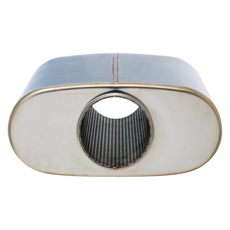 REMARK304 304 Stainless Steel Oval Universal Muffler 3.0&#034; Single Straight