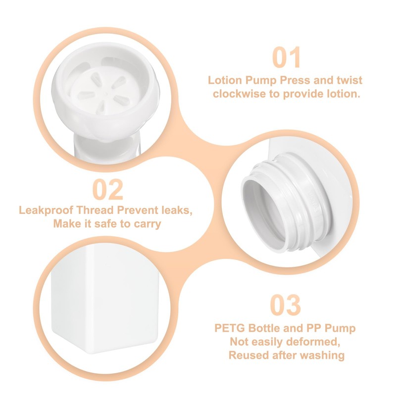 sourcing map 2PCS Flower Empty Foam Pump Bottle, 650ml Travel