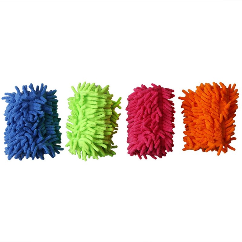 Set of 4 Microfiber Dust Mop Refills with Finger-Like Projections