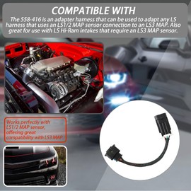 XTPTFABS 558-416 Main Harness Fuel Wiring Harness Adapter Compatible with LS3-style MAP Sensor Adapter