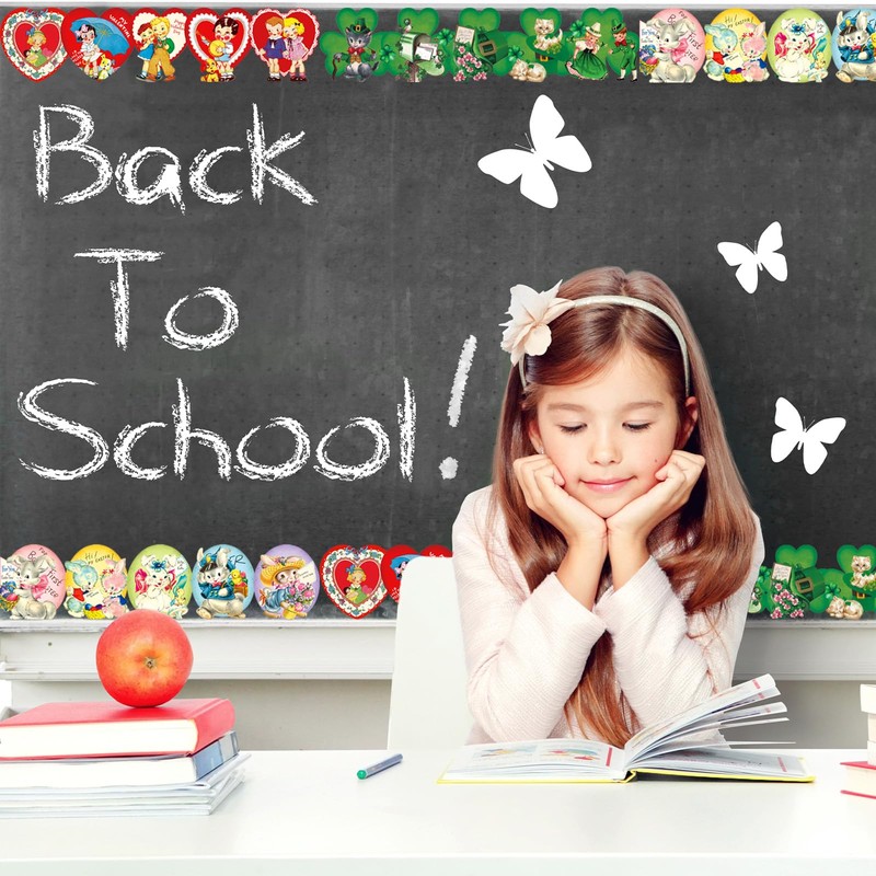 FYSUIMU 60Pcs Valentine's Day St. Patrick's Day Easter Bulletin Board