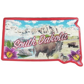 South Dakota Shaped Magnet Souvenir, Collectible Accessory for Travelers, Mount Rushmore State Keepsake, Approximately 2 Inches