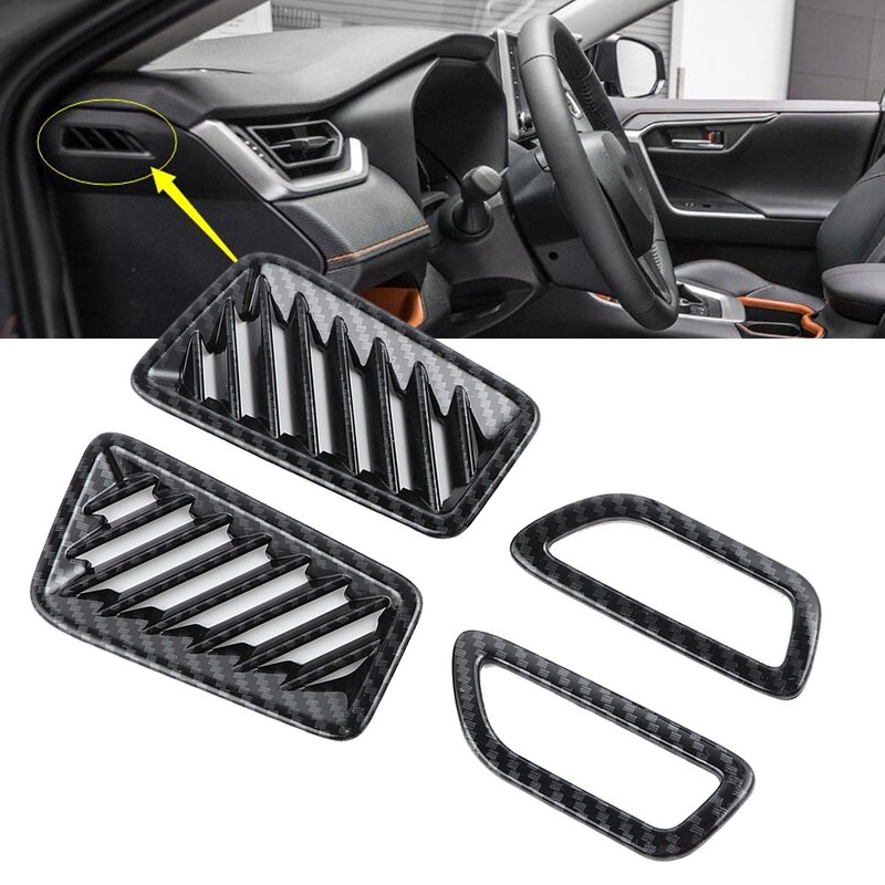 4pcs Car Interior Front Upper Air Vent Outlet Cover Trim