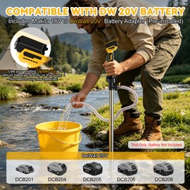 Gpaentsn Stick Water Transfer Pump 950GPH 32FT for Dewalt 20V Bare Tool