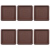 Tiardey 6 PCS 2.5inch Square Furniture Coasters for Hardwood Floors